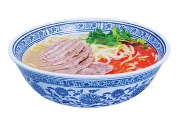 Pasta with soup and extra beef